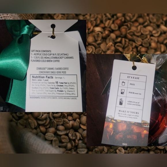 Starbucks 16 0z Cold Brew Tumbler Cup And Coffee Gift Set NWT - Picture 2 of 4